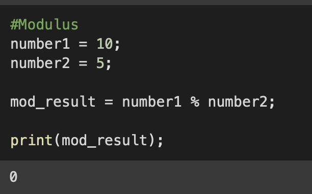 Python Programming Modulus Operator Example